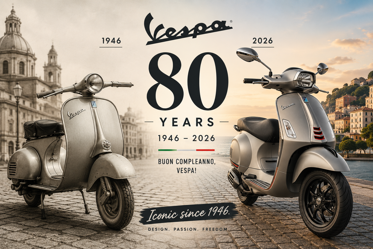 80 Jahre Vespa: Geschichte & Jubiläum 1946–2026 | eMOTORINO